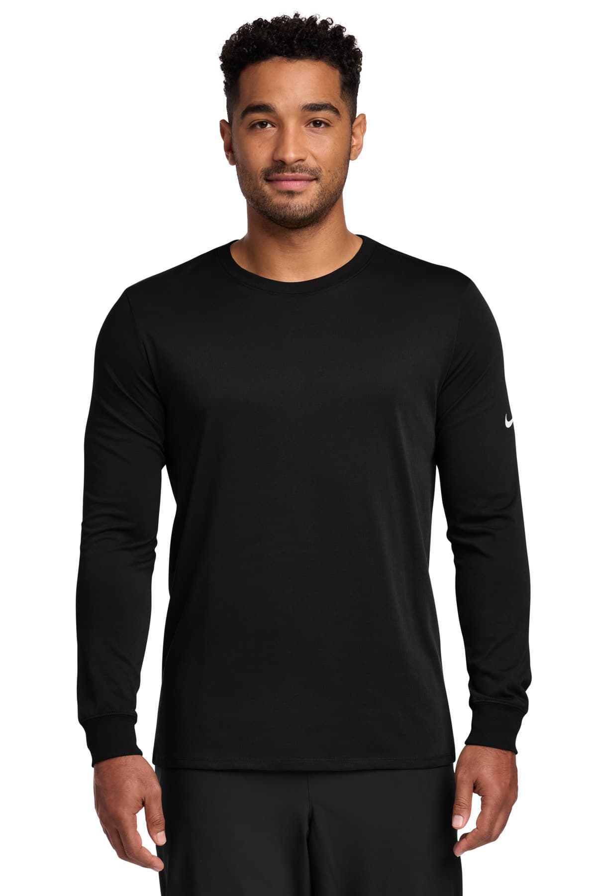 Nike Dri-FIT Cotton/Poly Long Sleeve Tee. NKBQ5230 thumbnail 4