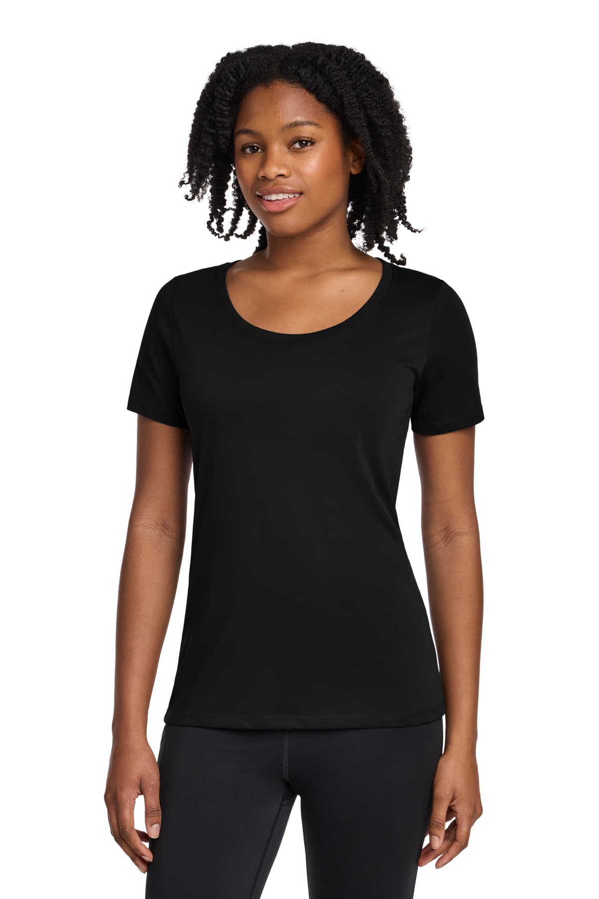 Nike Women's Dri-FIT Cotton/Poly Scoop Neck Tee. NKBQ5234 thumbnail 4