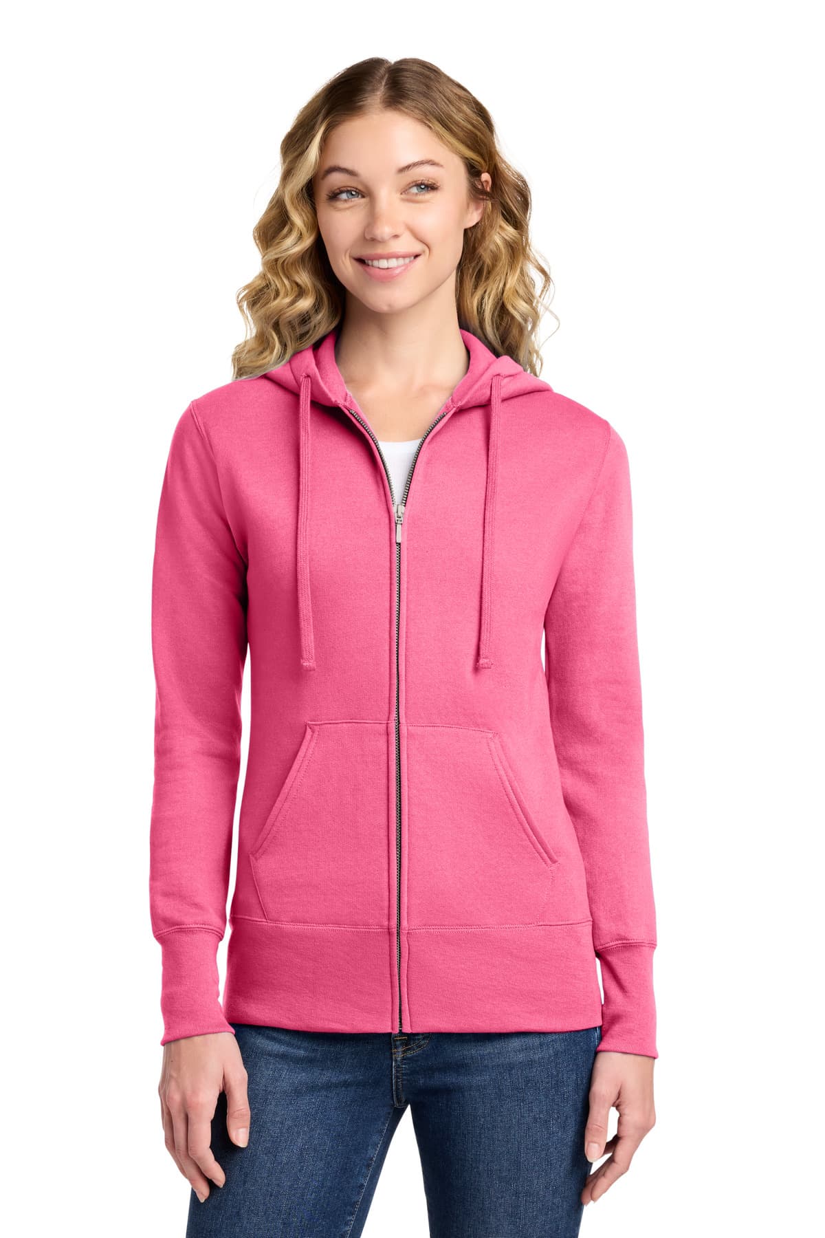 Port & Co ™ Women's Core Fleece Full-Zip Hooded Sweatshirt. LPC78ZH thumbnail 4