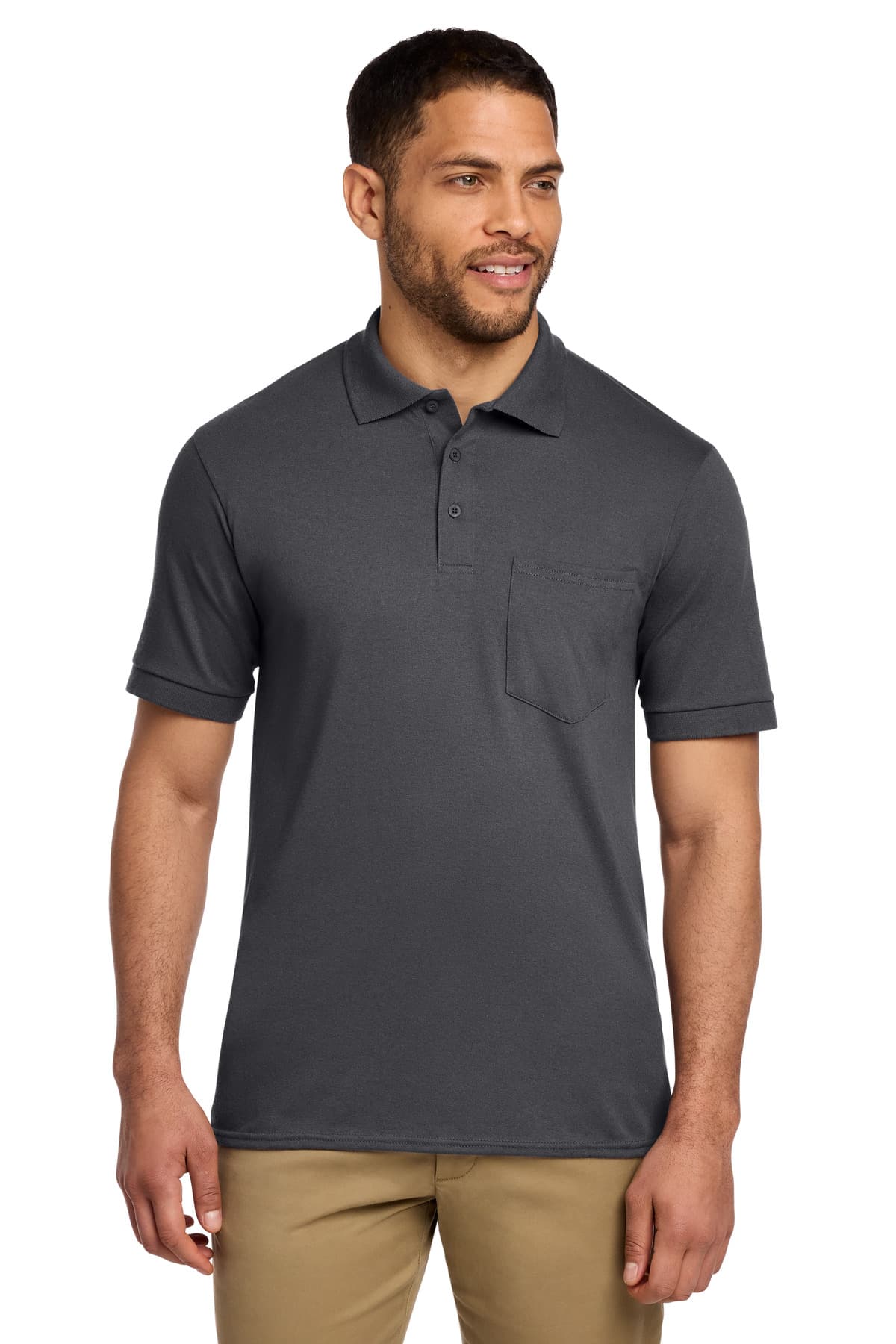 Port & Co ™ Core Blend Jersey Knit Pocket Polo. KP55P thumbnail 4