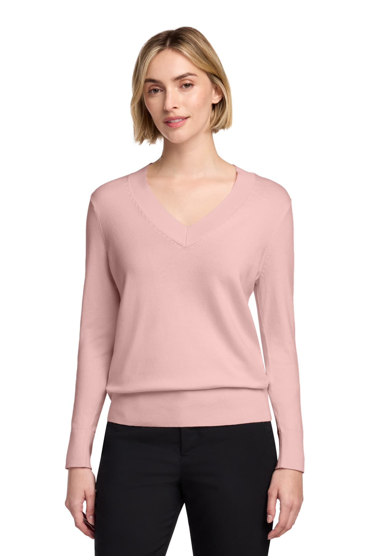 Brooks Brothers ® Women's Cotton Stretch V-Neck Sweater BB18401 thumbnail 4