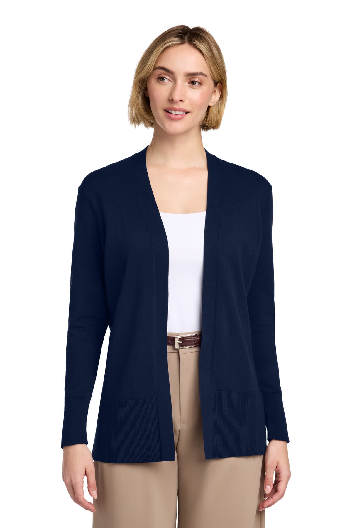 Brooks Brothers ® Women's Cotton Stretch Long Cardigan Sweater BB18403 thumbnail 4