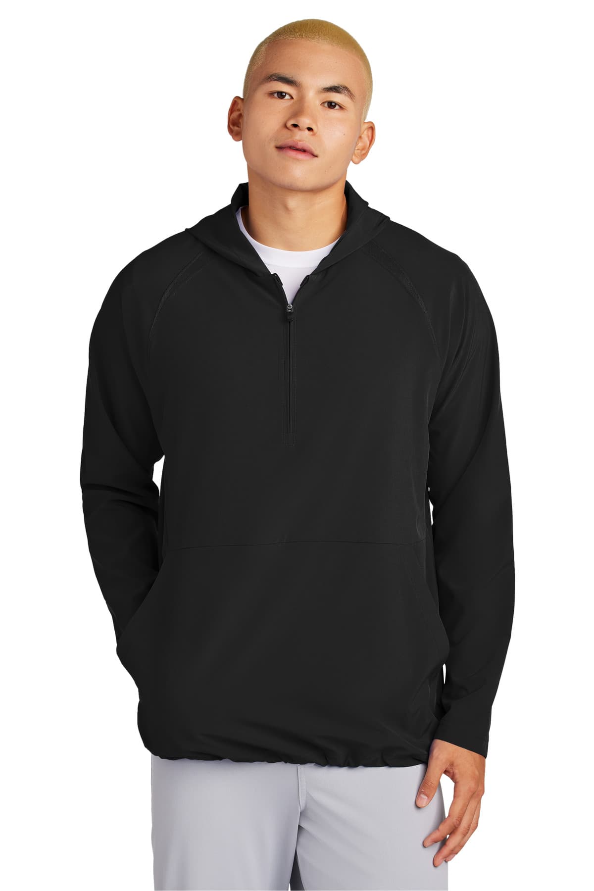 Sport-Tek ® Repeat 1/2-Zip Long Sleeve Hooded Jacket JST488 thumbnail 7