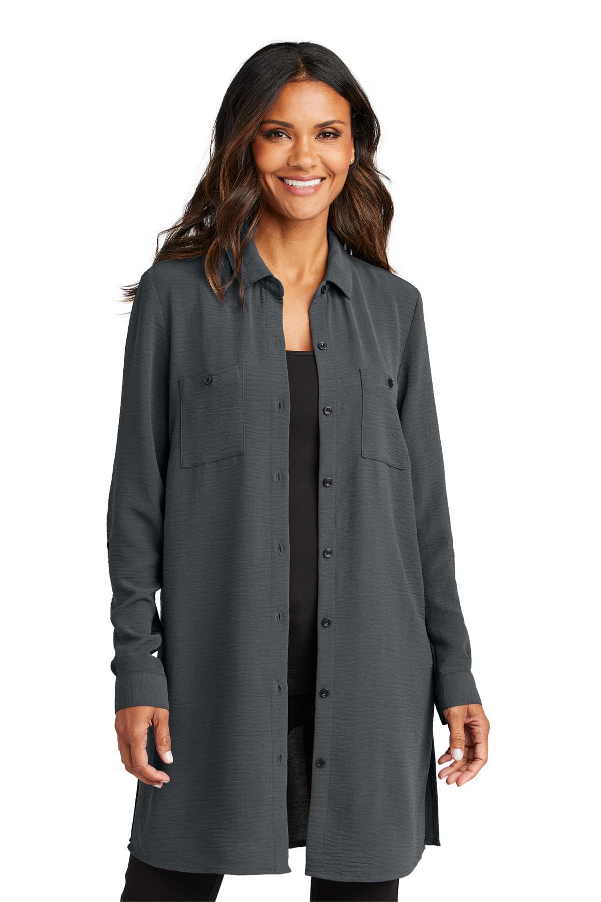 Port Authority ® Women's Textured Crepe Long Tunic LW715 thumbnail 3