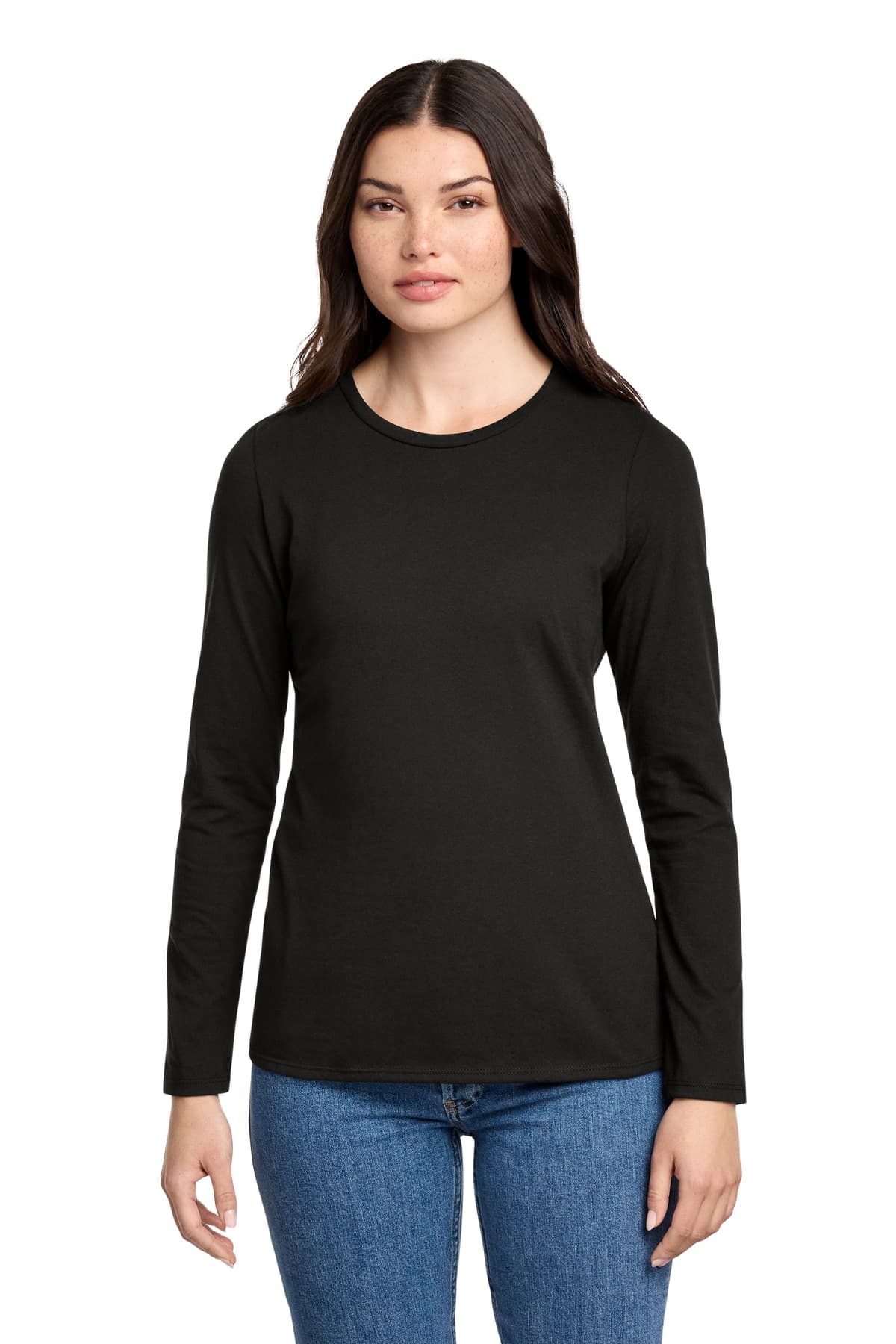 District ® Women's Perfect Blend ® CVC Long Sleeve Tee DT110 thumbnail 4