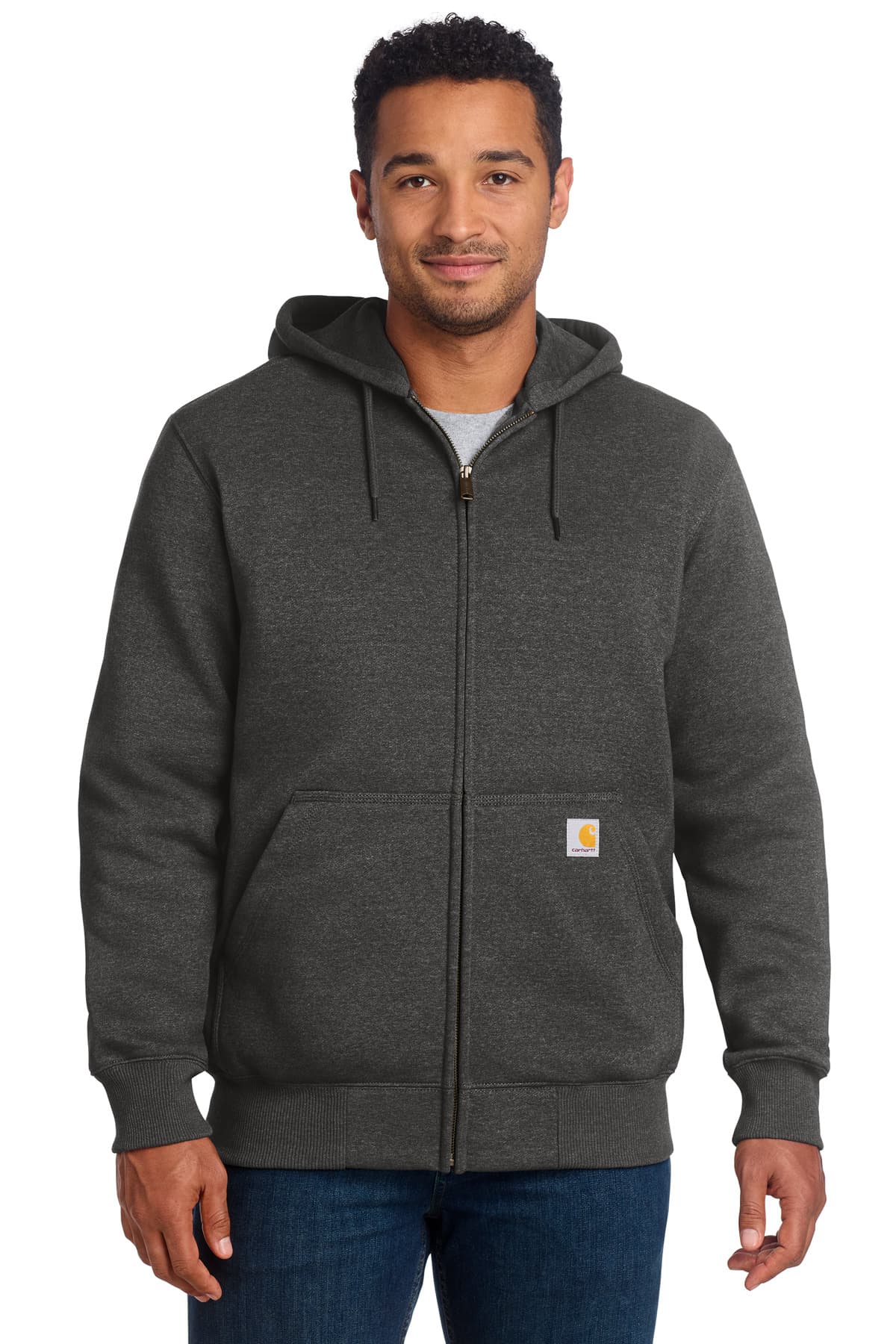 Carhartt ® Rain Defender ® Paxton Heavyweight Hooded Zip-Front Sweatshirt. CT100614 thumbnail 5