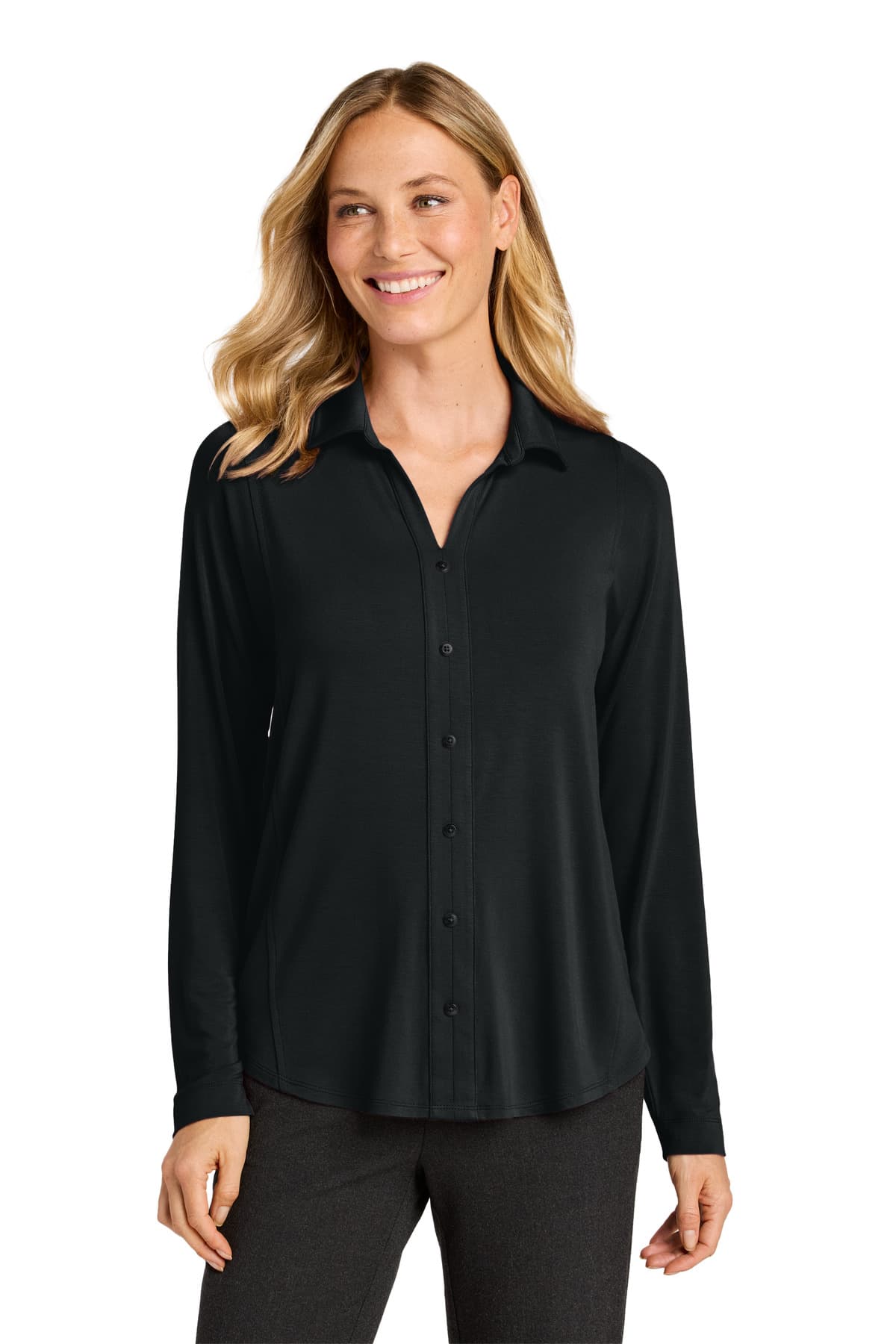 Port Authority ® Women's Luxe Knit Button Tunic LK5602 thumbnail 6