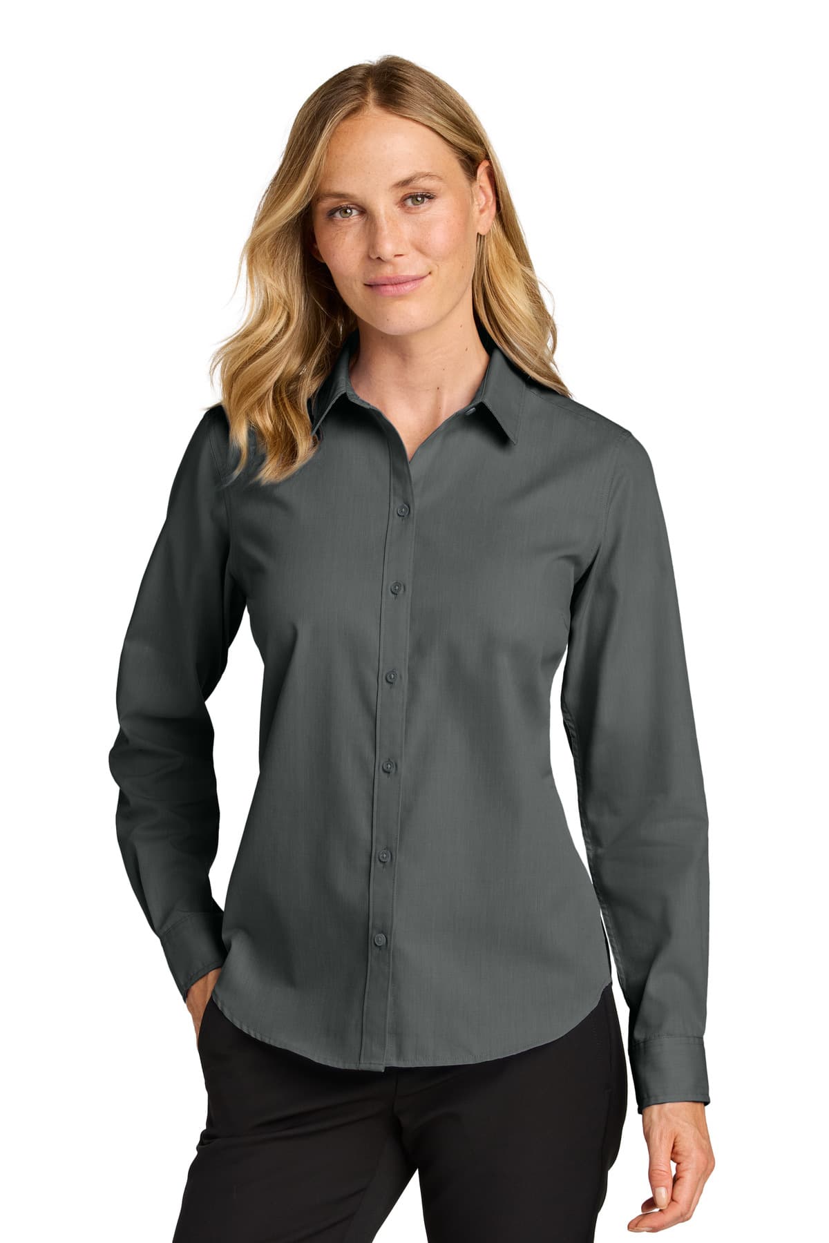 Port Authority ® Women's Long Sleeve Nailhead Easy Care Shirt LW816 thumbnail 6