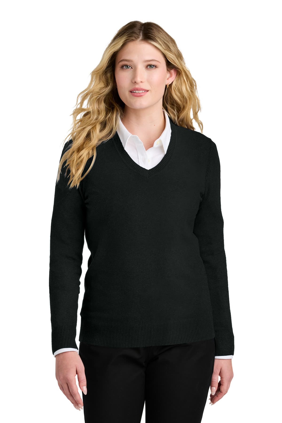 Port Authority ® Women's Easy Care V-Neck Sweater LSW2850 thumbnail 6