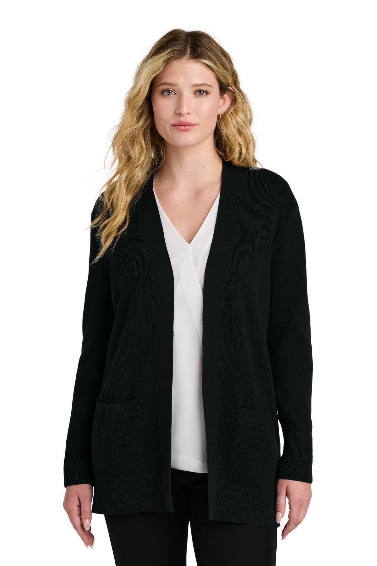 Port Authority ® Women's Easy Care Open-Front Cardigan Sweater LSW2890 thumbnail 6
