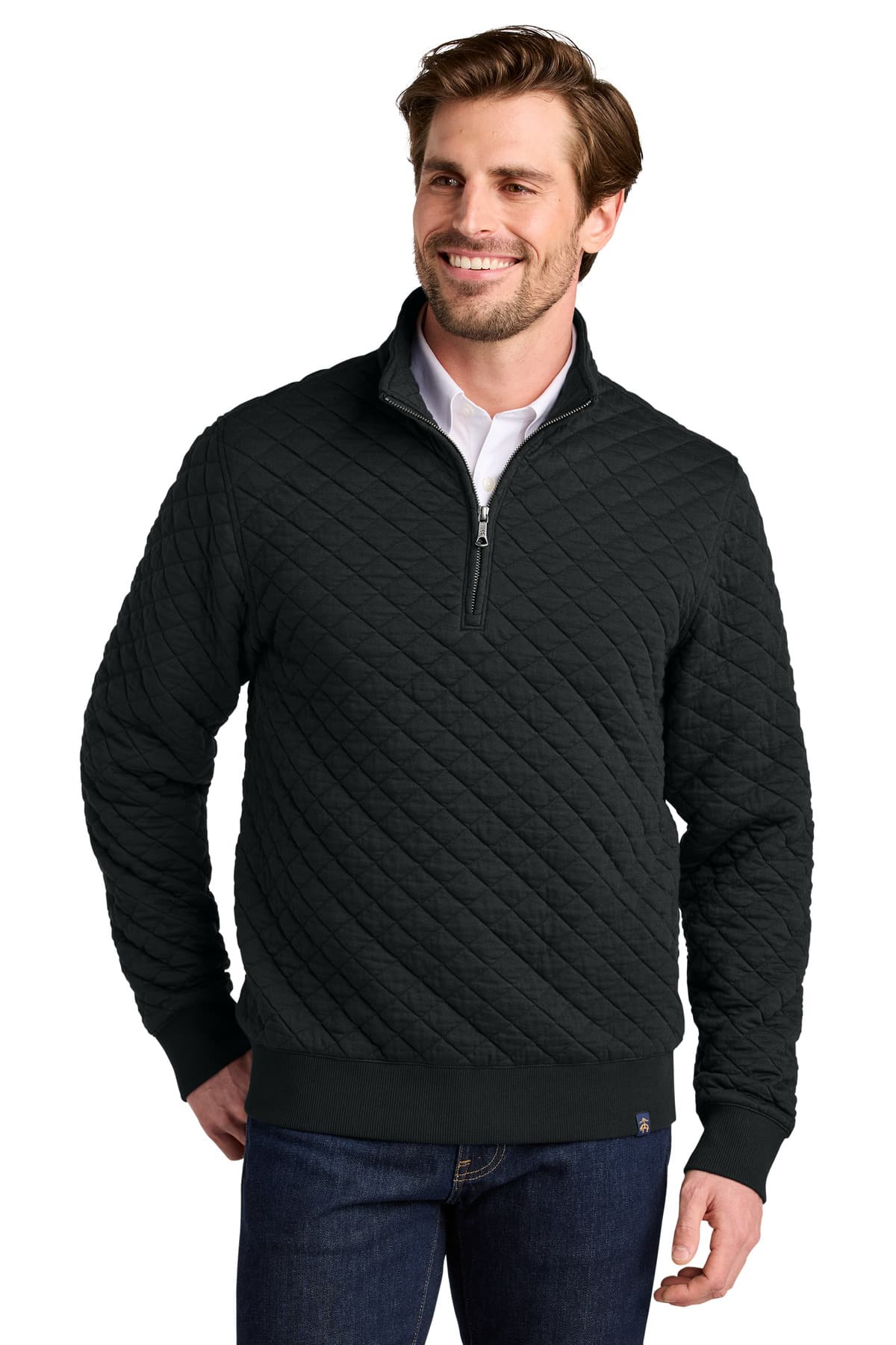 Brooks Brothers ® Diamond Quilt 1/4-Zip BB18212 thumbnail 6