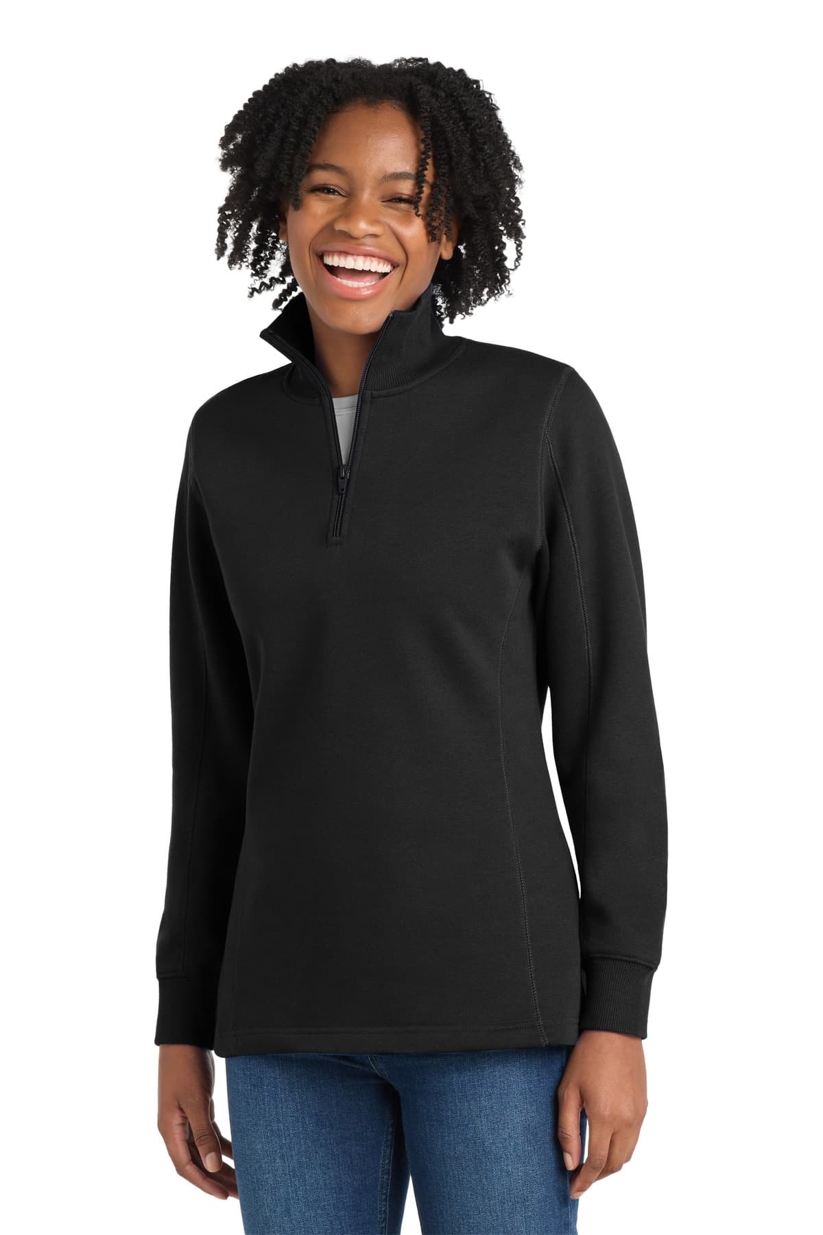 Sport-Tek ® Women's 1/4-Zip Sweatshirt. LST253 thumbnail 4