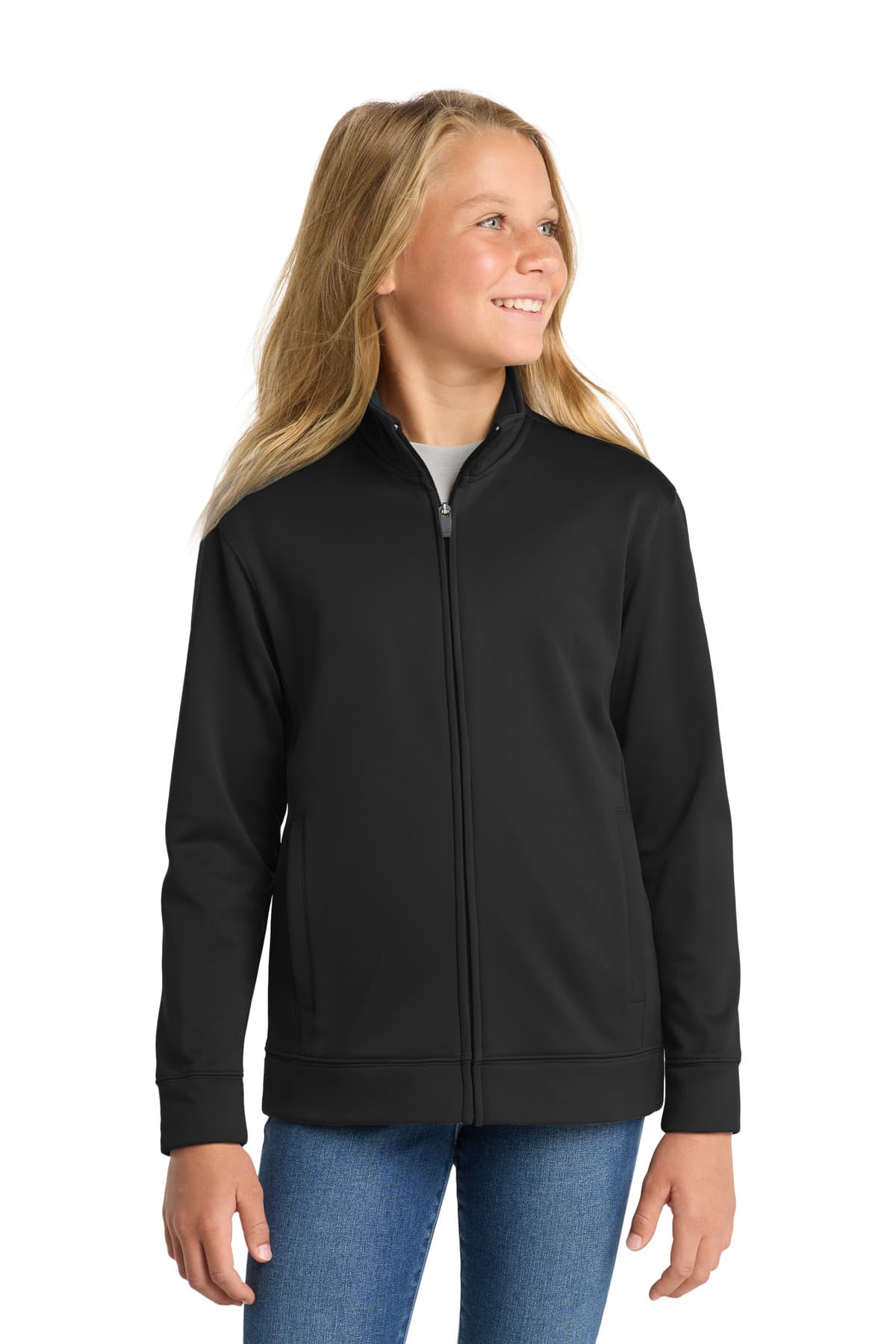 Sport-Tek ® Youth Sport-Wick ® Fleece Full-Zip Jacket. YST241 thumbnail 4