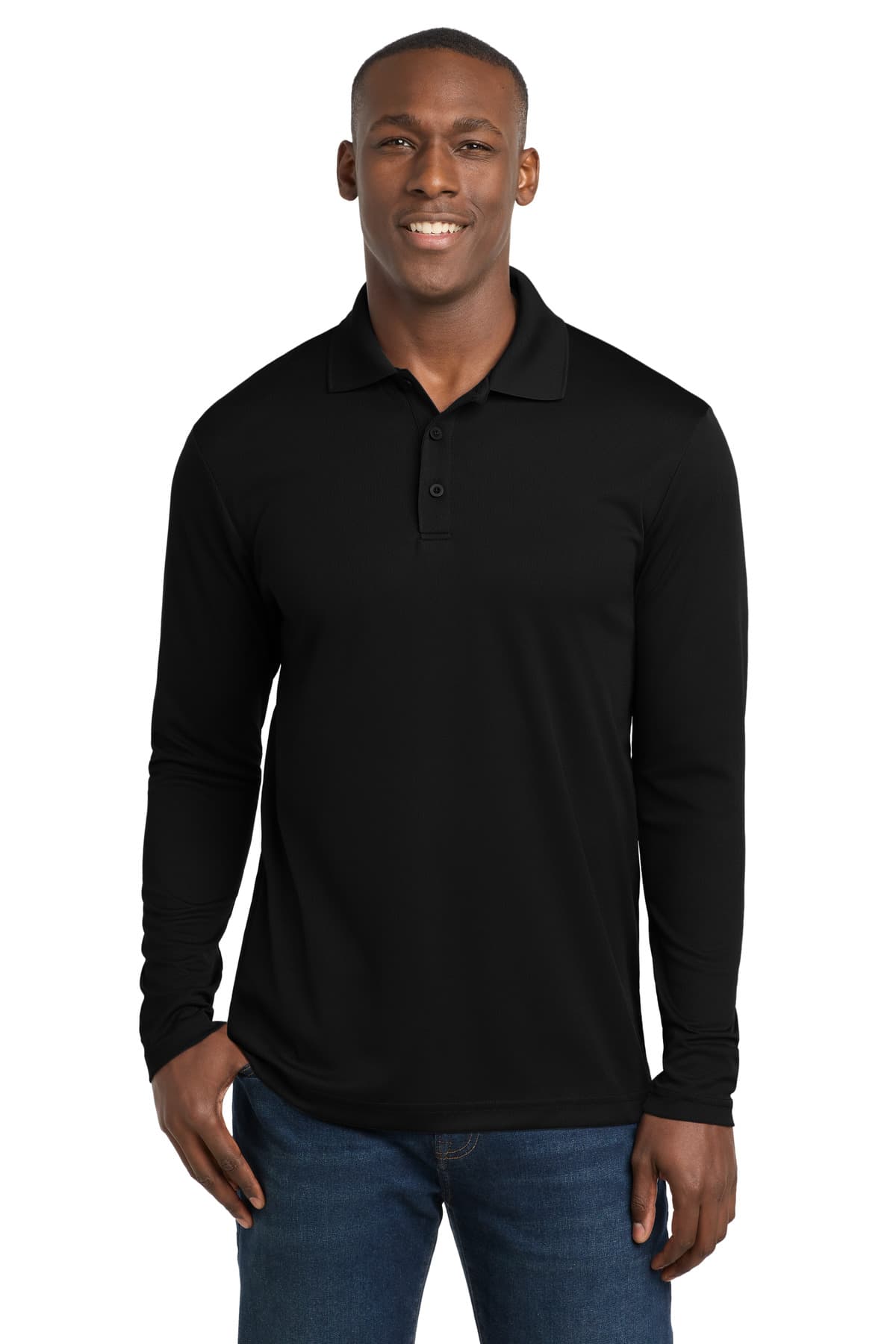 Sport-Tek ® PosiCharge ® RacerMesh ® Long Sleeve Polo. ST640LS thumbnail 4