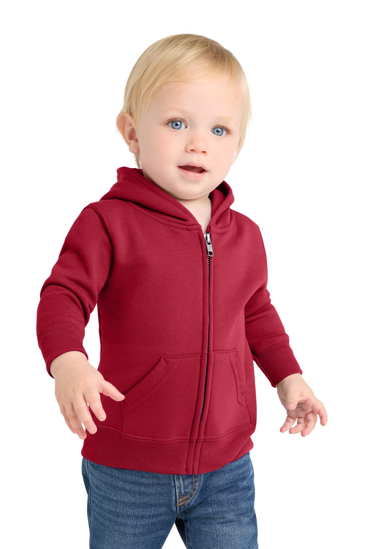 Port & Co ™ Infant Core Fleece Full-Zip Hooded Sweatshirt. CAR78IZH thumbnail 4