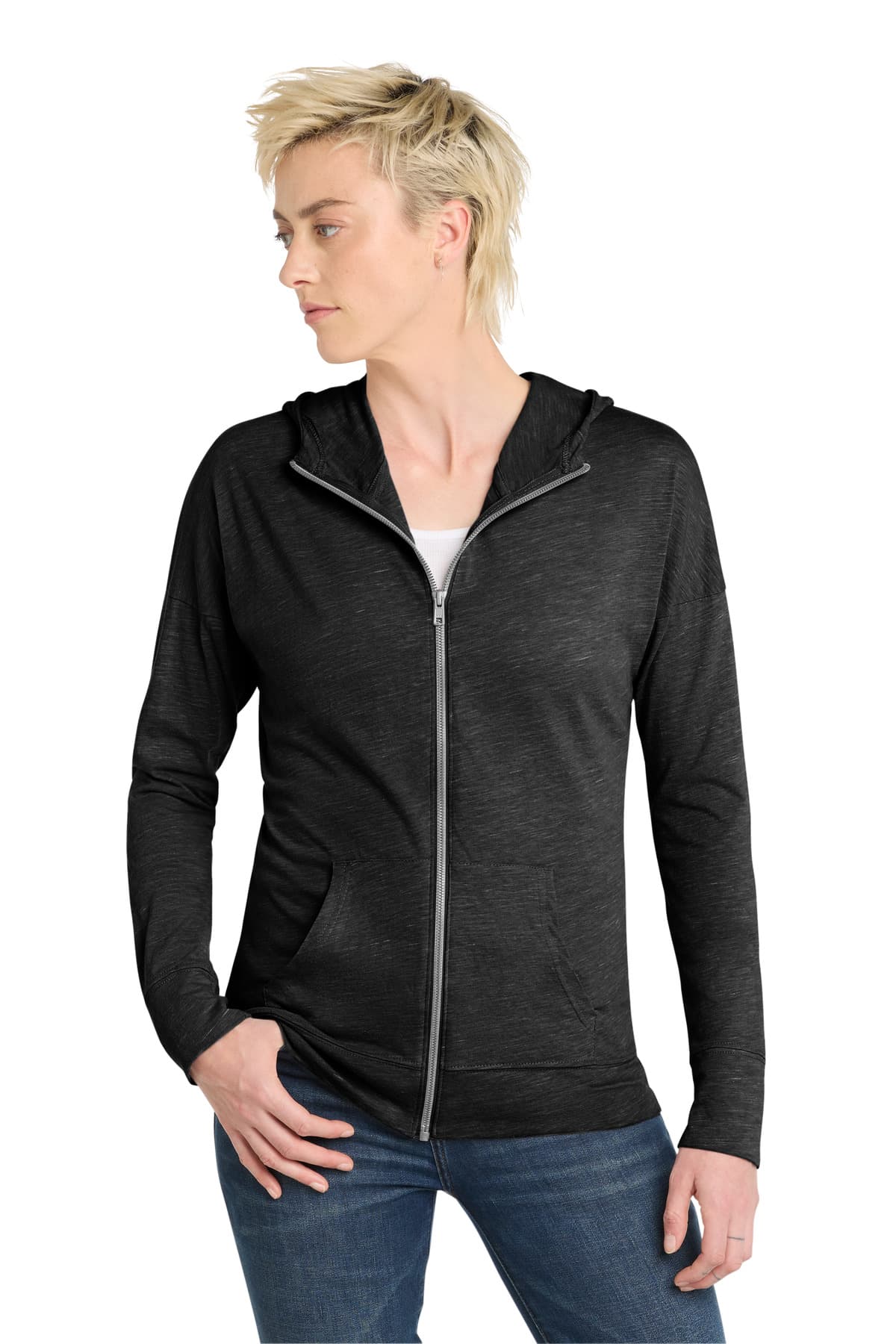District ® Women's Medal Full-Zip Hoodie. DT665 thumbnail 4