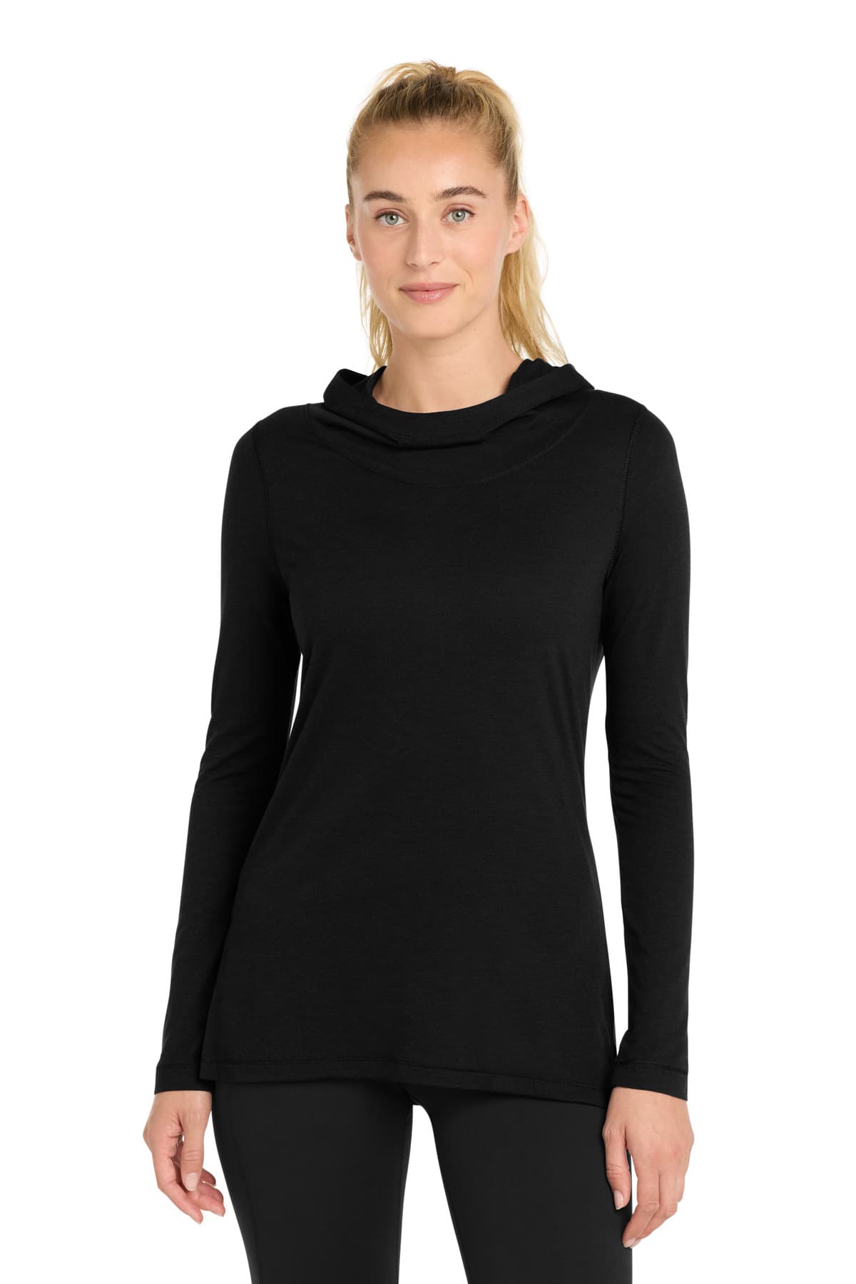 Sport-Tek ® Women's PosiCharge ® Tri-Blend Wicking Long Sleeve Hoodie LST406 thumbnail 2
