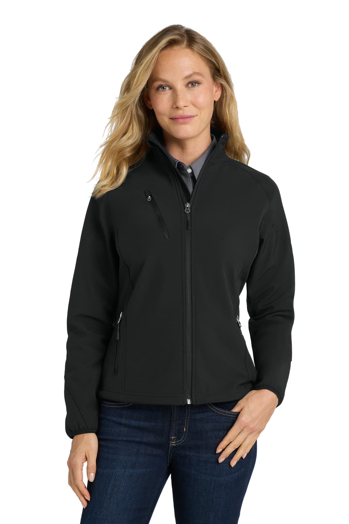 Port Authority ® Women's Textured Soft Shell Jacket. L705 thumbnail 6