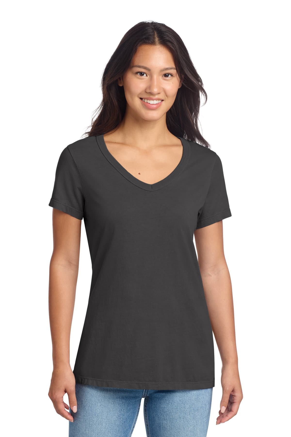 Port & Co ™ Women's Beach Wash ® Garment-Dyed V-Neck Tee LPC099V thumbnail 4