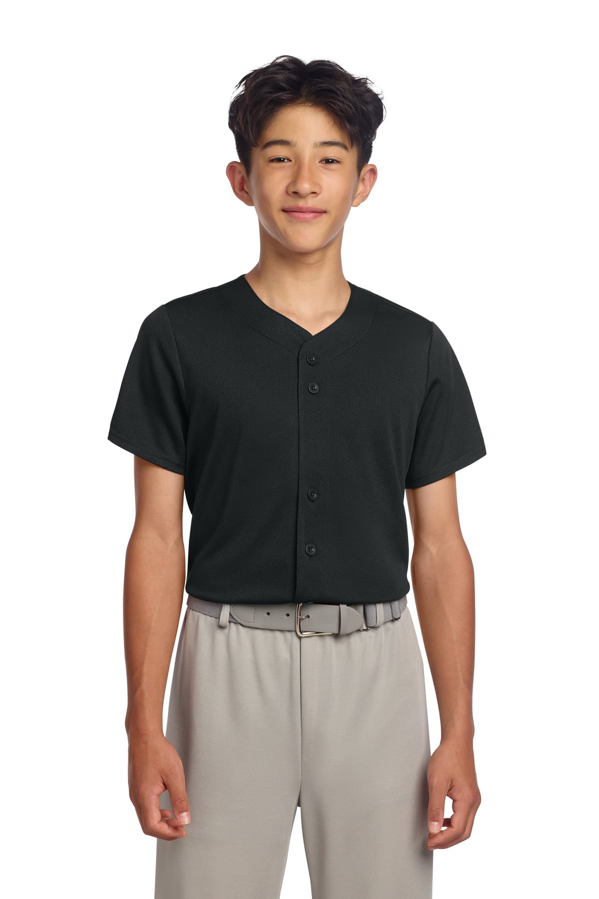 Sport-Tek ® Youth PosiCharge ® Tough Mesh Full-Button Jersey YST220 thumbnail 6