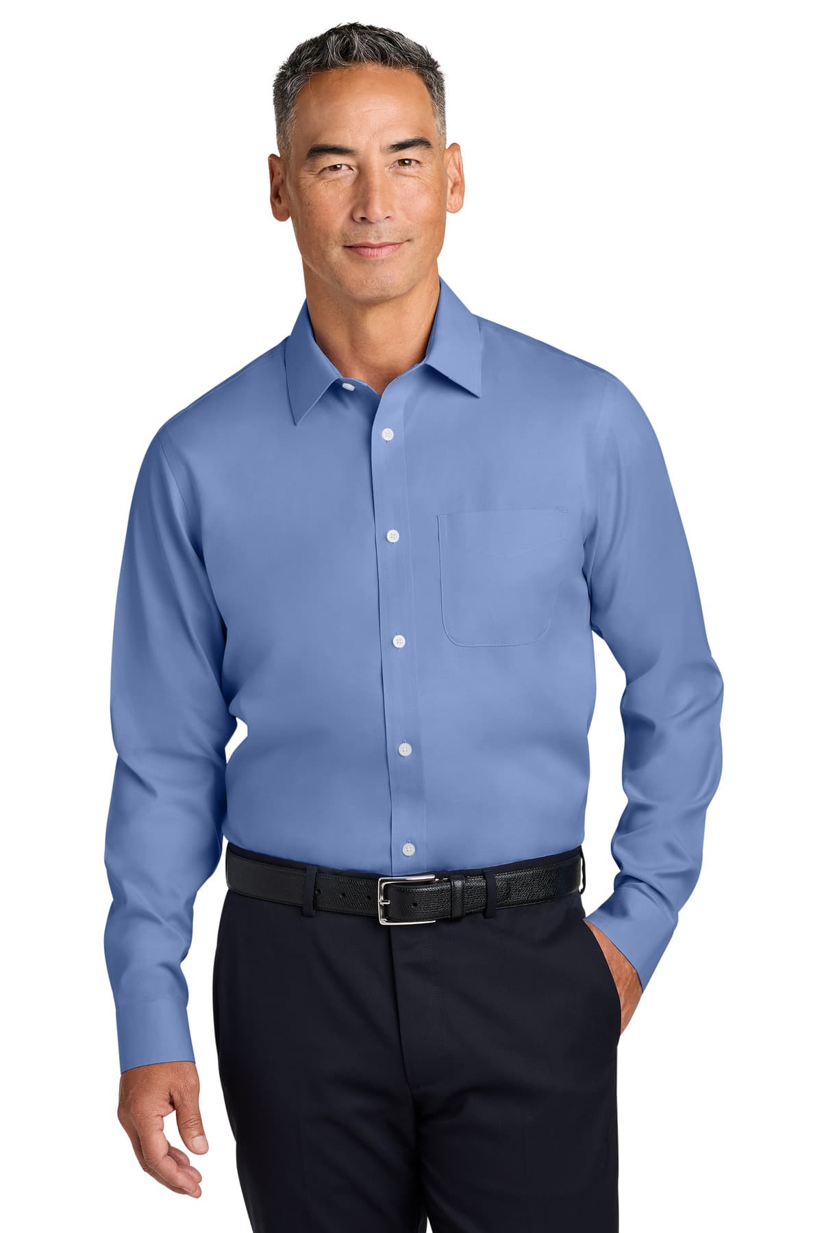 Brooks Brothers ® Wrinkle-Free Stretch Pinpoint Spread Collar Shirt BB18012 thumbnail 6
