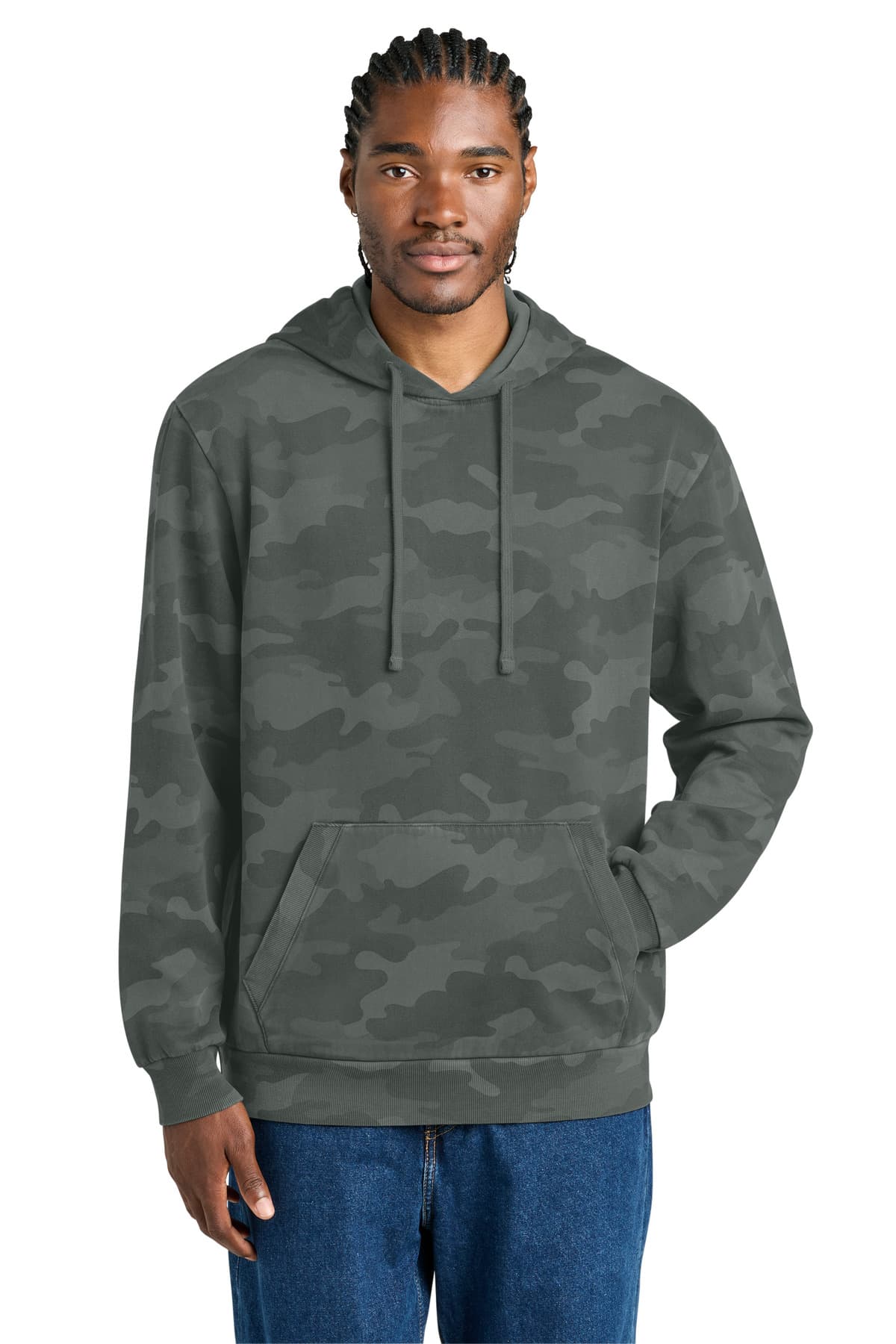 District Wash ™ Camo Fleece Hoodie DT2200C thumbnail 6