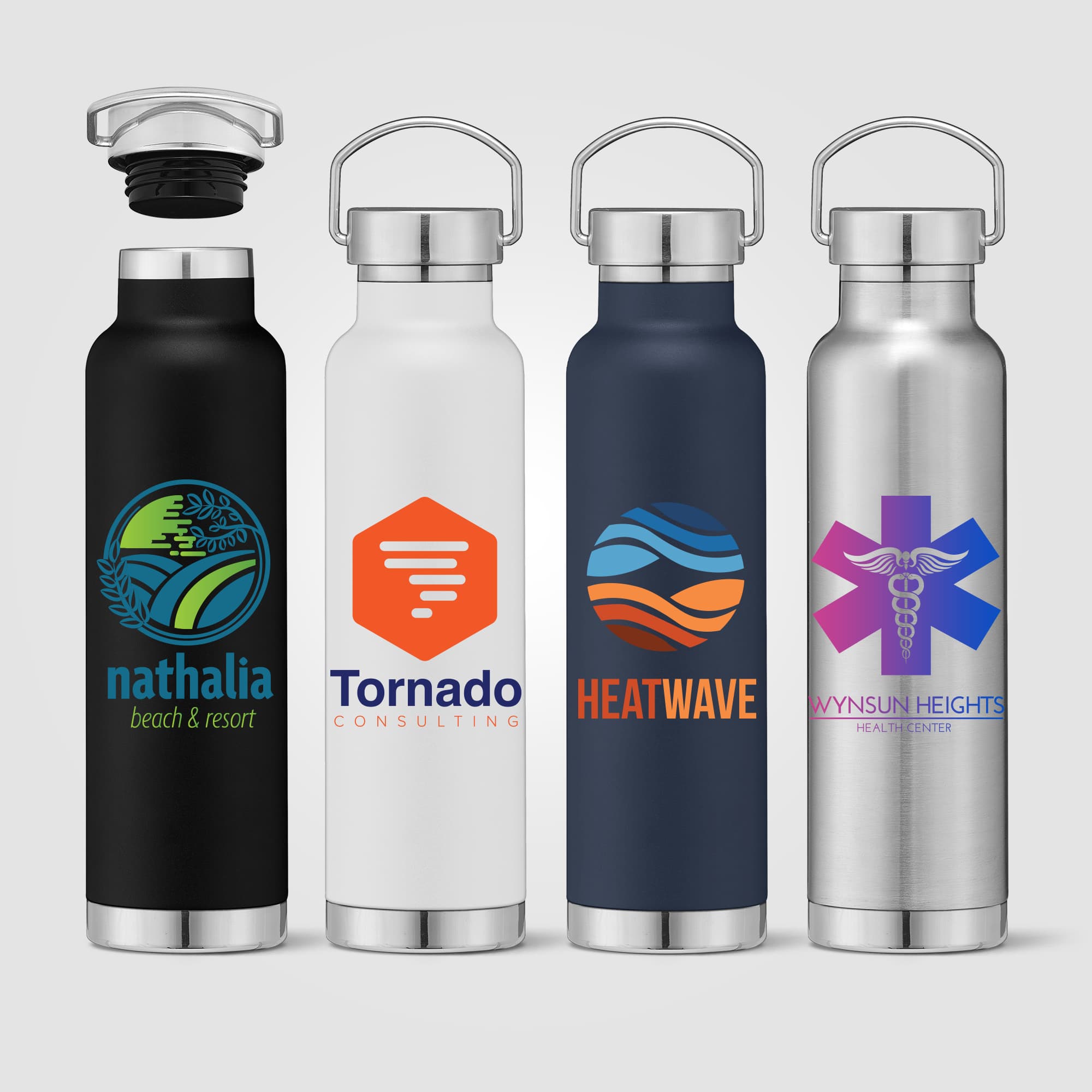 Apollo - 23 oz. Double Wall Stainless Steel Water Bottle with Lid
