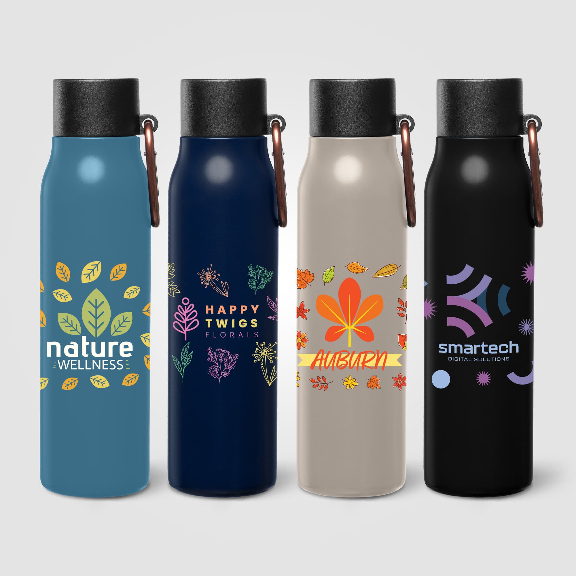 Strata Recycled Stainless Steel Utility Clip Bottle – 18 oz.