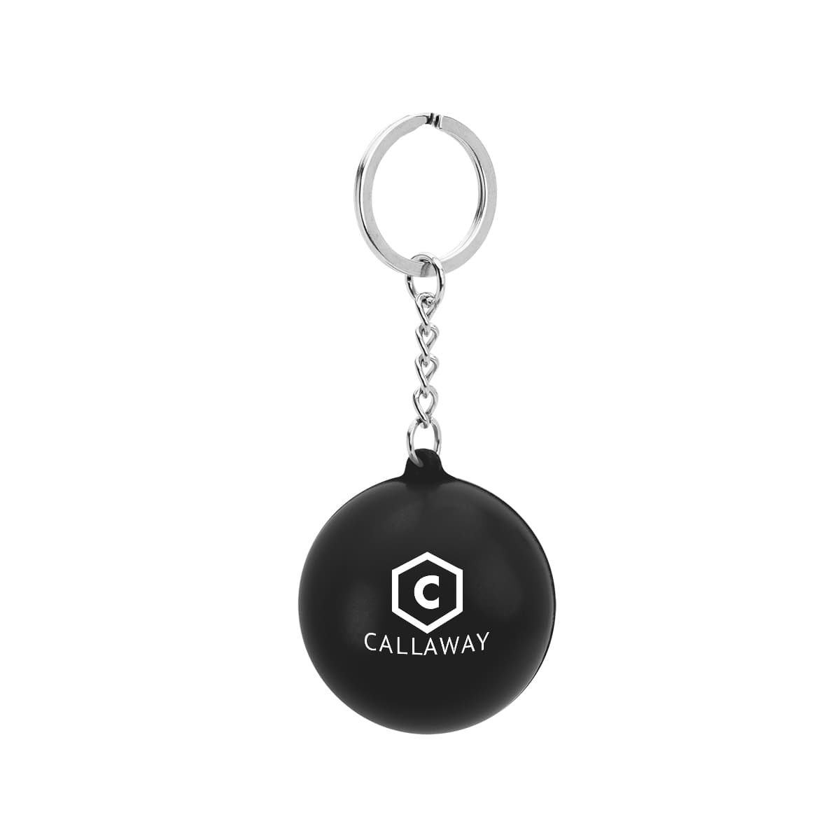 Round PU Stress Reliever Keychain