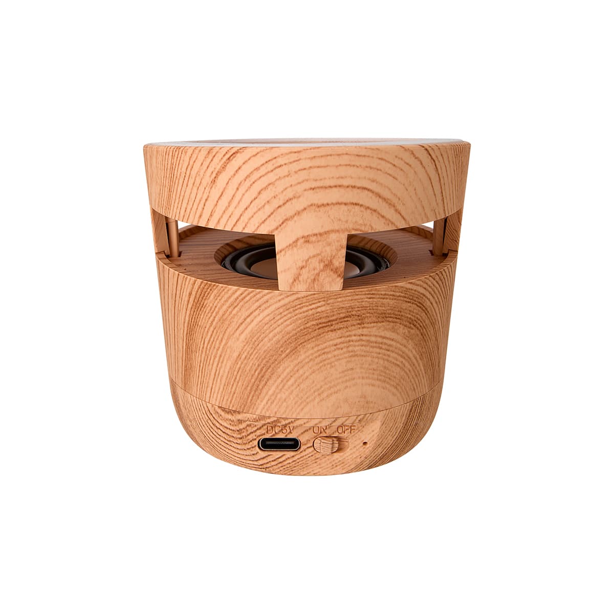 Woodgrain Wireless Charging Pad And Speaker 2.0