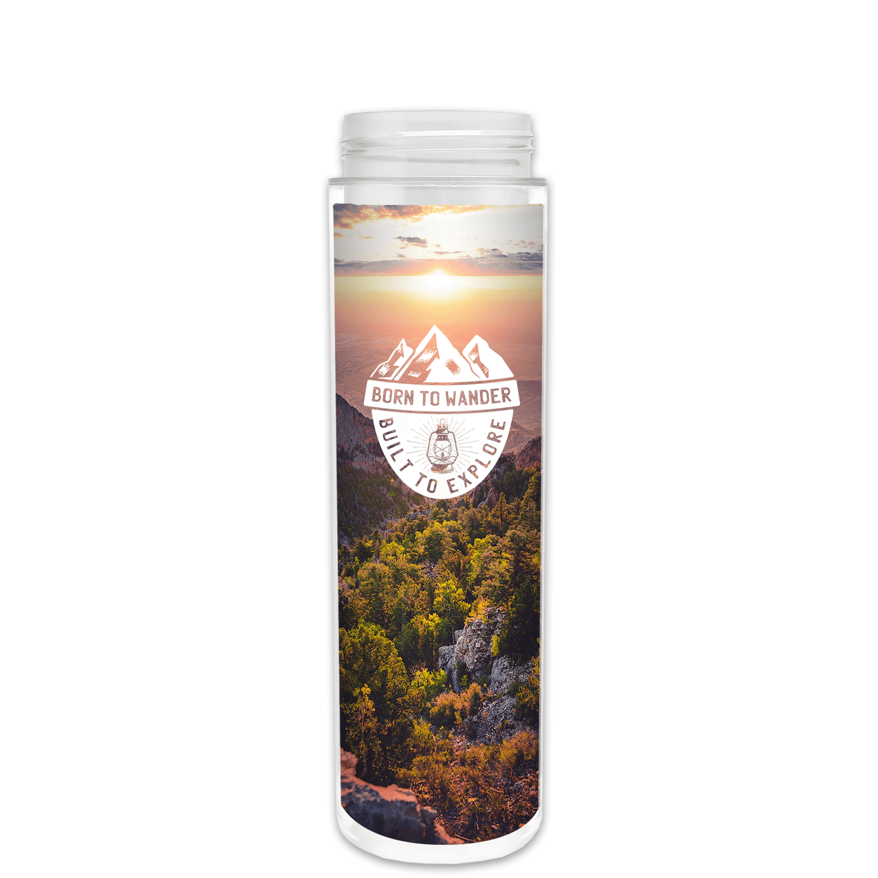 Garyline® Chiller Insulated Bottle with Drink-Thru Lid and Full-Color Paper Insert - 16 oz.