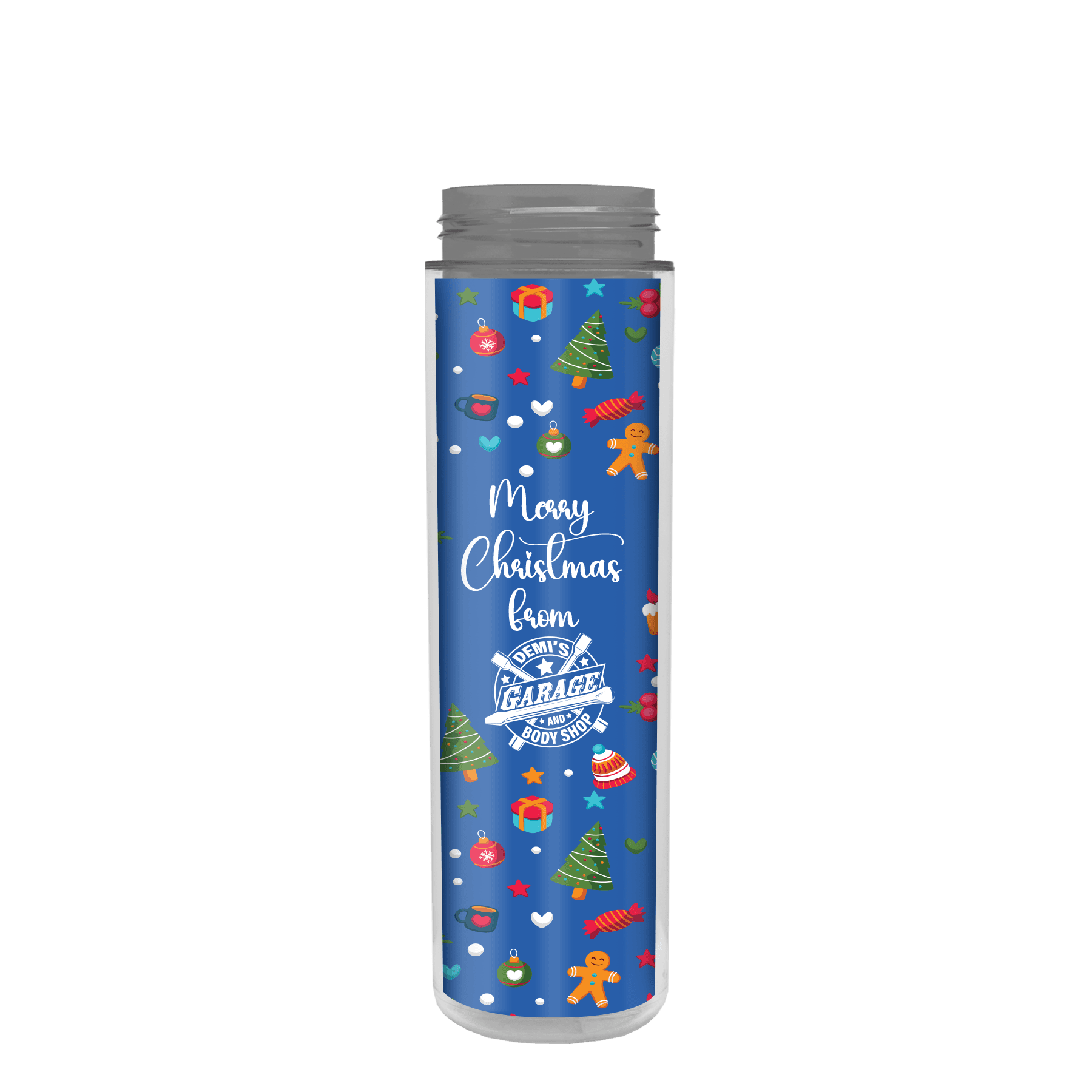 Garyline® Chiller Insulated Bottle with Pop-Up Lid and Full-Color Paper Insert - 16 oz.