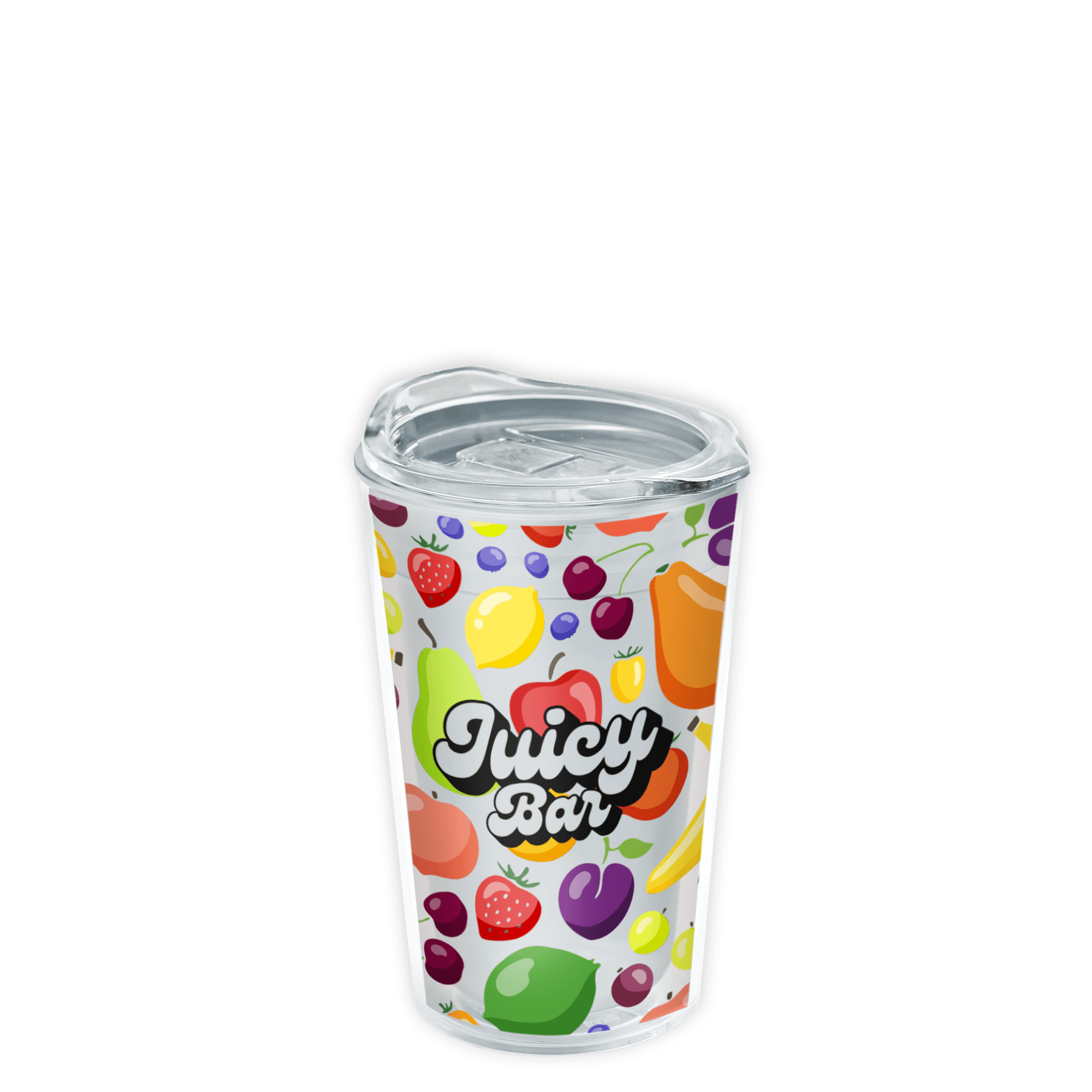 Garyline® Transparent Tumbler with Straw Lid and Full-Color Insert - 16 oz.