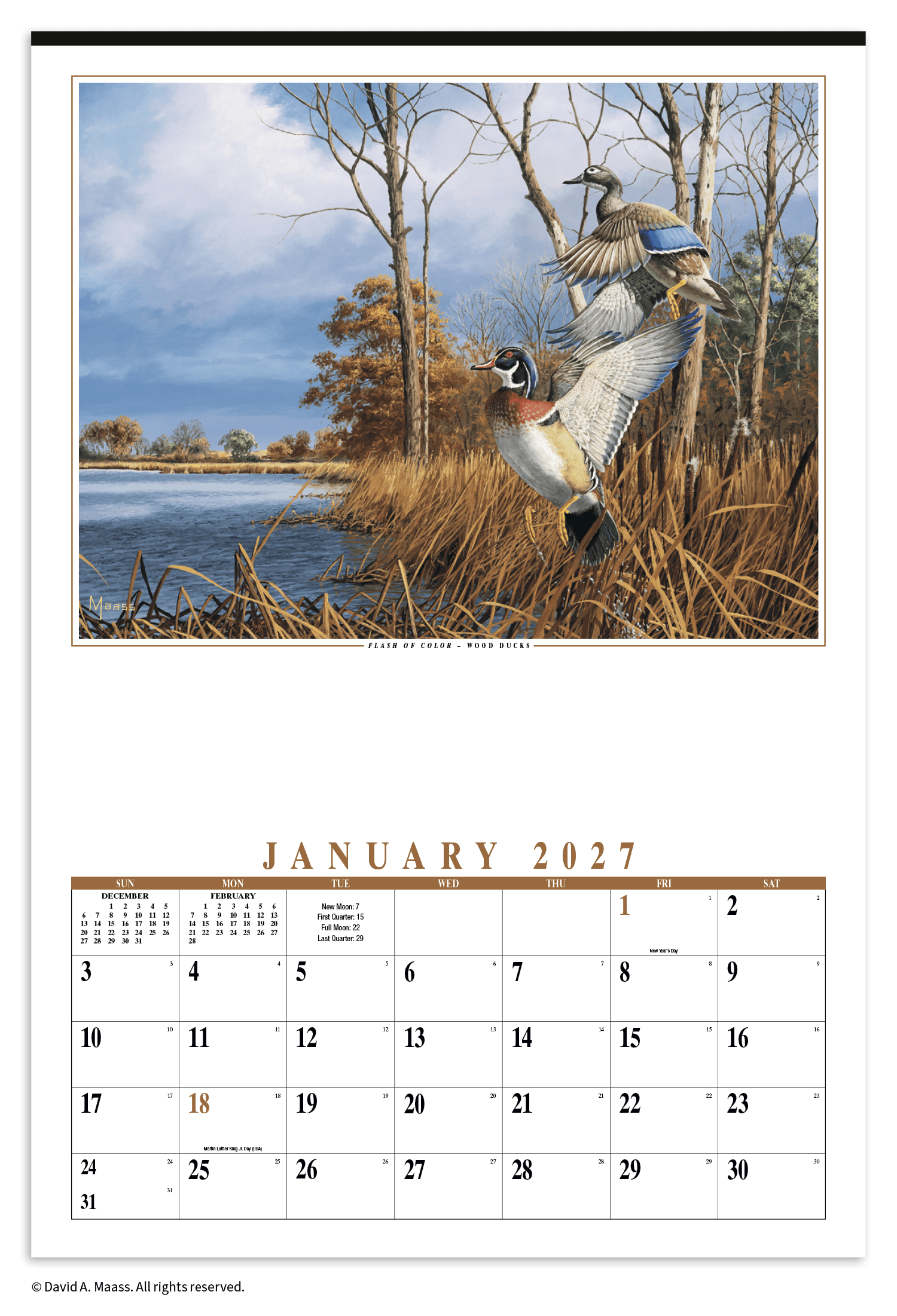 HotLine® Products Maass Wildfowl® Executive Calendar