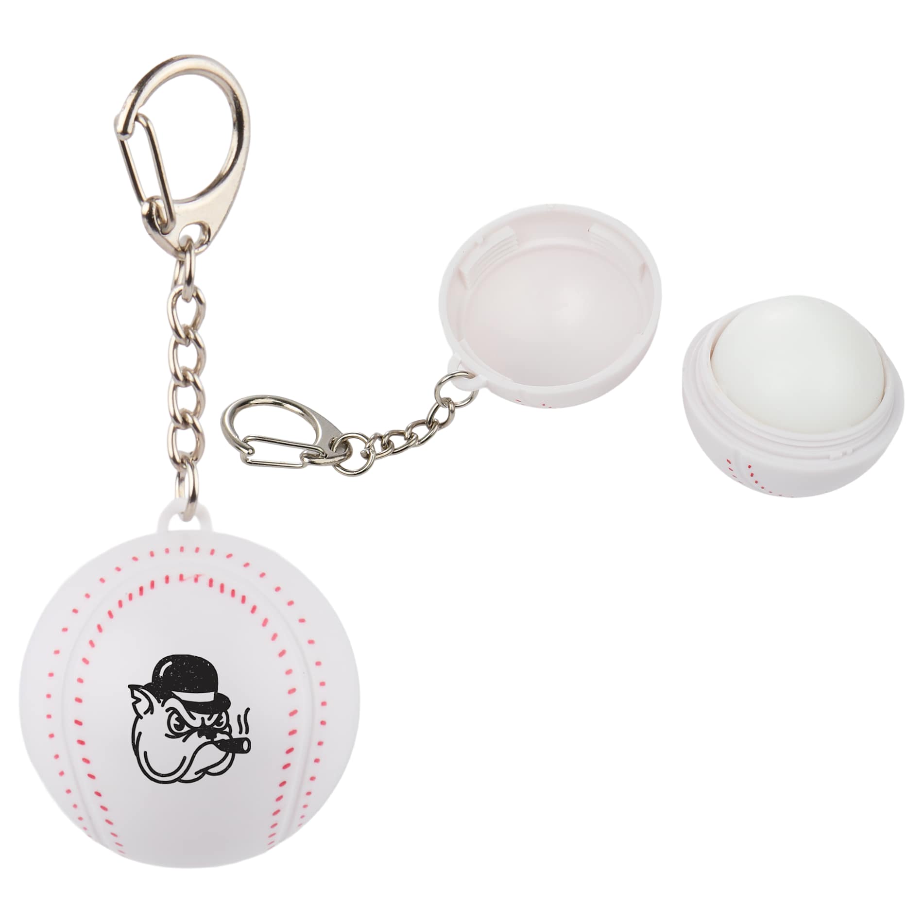 Baseball SPF15 Lip Moisturizer Keychain