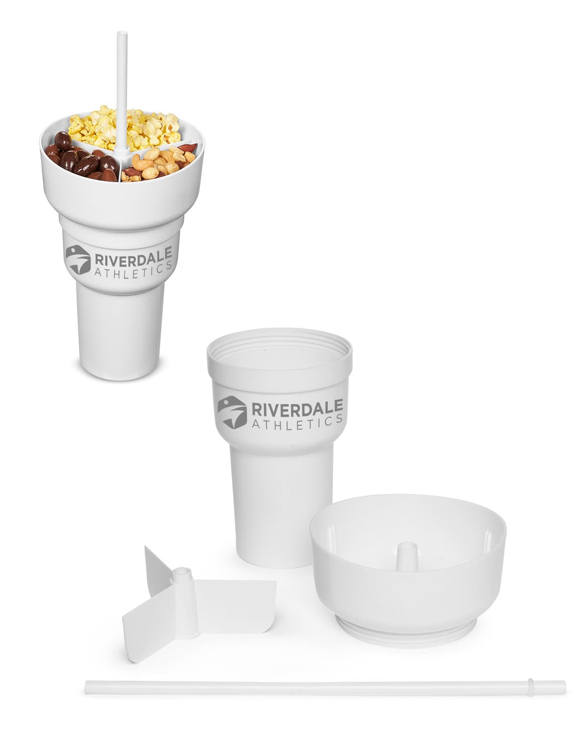 1L Recycled PP Stadium Tumbler with Snack Bowl.